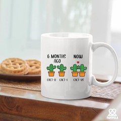 6 Month Anniversary Cactus Boyfriend Gifts From Girlfriend 11 Ounces White