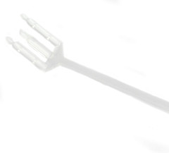 100Pcs Plastic Floral Picks Transparent Fork Shape Head Card Holders of Gift Car