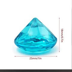 Sky Blue Acrylic 25mm Wedding Table Scatters – Clear Acrylic Diamonds