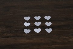 Battife 7.1 Oz White Heart Shaped Confetti, 30000PCS Tissue Paper, Table