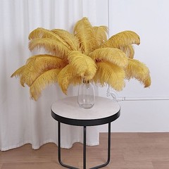 12 pcs 24-26″ long Gold Genuine Ostrich FEATHERS Wedding Party Centerpieces