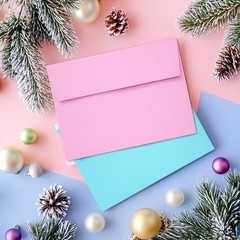 50 pack 4×6 envelopes,4×6 colored envelopes for invitations, inches