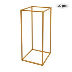 Gold 20 PCS Geometric Flower Stand For Wedding, Flower Stand 9.45*9.45*23.62 in
