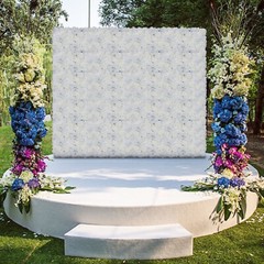 6Pcs Artificial Flower Wall Panels Floral Silk Rose Wall Wedding Backdrop Decor