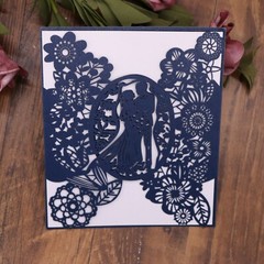 25/50/100pcs Personalized Laser Cut Printing Wedding Invitation Cards Cover Sets