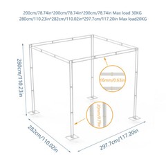 Adjustable Giant Double Drape Pipe Wedding Arch Backdrop Stand Iron Frame Booth