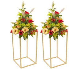 2* Floor Flower Stand Metal Display Stand Golden Wedding Party Flower Stand NEW