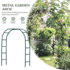 7.9 ft Metal Green Stand Arch Wedding Party Prom Garden Floral Decoration US
