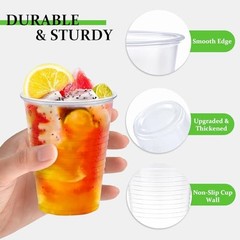 600 Pack 7 oz Clear Plastic Cups, Disposable Cold Water Cups, Ideal 7OZ-600Pack