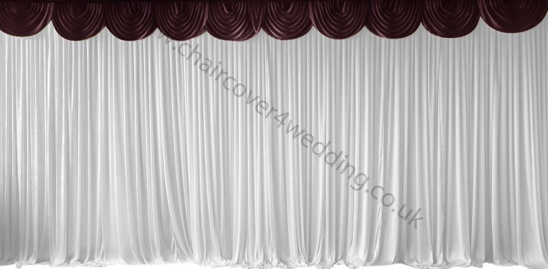 3M Black Detachable Swag for Wedding Backdrops,Cake and Top Table Skirts