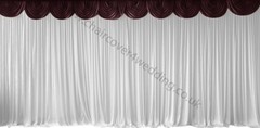 3M Black Detachable Swag for Wedding Backdrops,Cake and Top Table Skirts