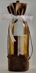Set-3 Organza Burlap Wedding Favor Bags Jute Hessian Gift Any Bottle Wine Table