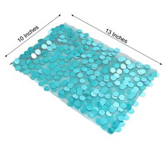 5 TURQUOISE 10″ wide Large Payette Sequined Chair Sashes Wedding Decorations