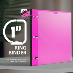 WOT I Telescoping 3 Ring Binder 1 Inch 12-Pack, Flexible Binder with Expandab…