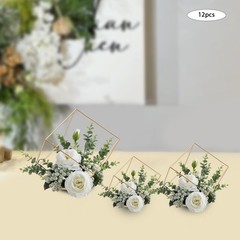 12x Metal Geometric Flower Stand Elegant Gold Wedding Centerpieces Party Decor