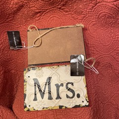 Mr. and Mrs. hanging decor