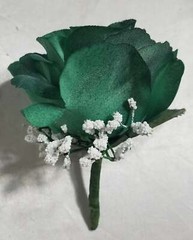 Hunter Green Rose Calla Lily Bridal Wedding Bouquet Accessories