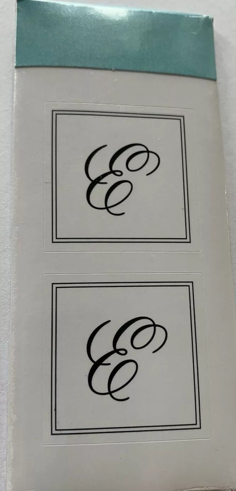 Gartner Studios E Seal Monogram Initial 1” Letter Wedding Envelope Cursive