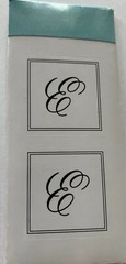 Gartner Studios E Seal Monogram Initial 1” Letter Wedding Envelope Cursive