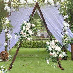 Extra Large 10.2 FT Tall Triangle Wooden Wedding Ceremony Arch Backdrop Stand