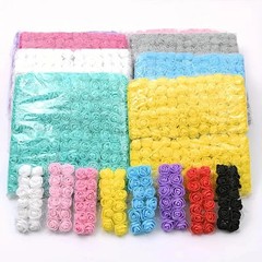 144Pcs Mini PE Foam Rose Heads Red Lace Flowers DIY Wedding Home Decor 2cm