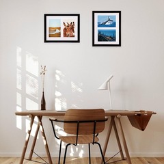 Picture Frames 8×10 Black Display 4×6 Double Mat Photos Frame Horizontal and …