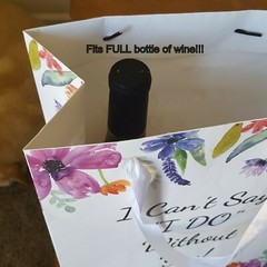 Bridesmaid Proposal Gift Bag (empty) Premium Paper, Holds Wine Bottle-12 in tall