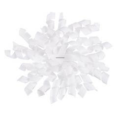 6 Pcs 4 Inch Grosgrain Curly Bows for Gift Wrapping Self-Adhesive Ribbon White