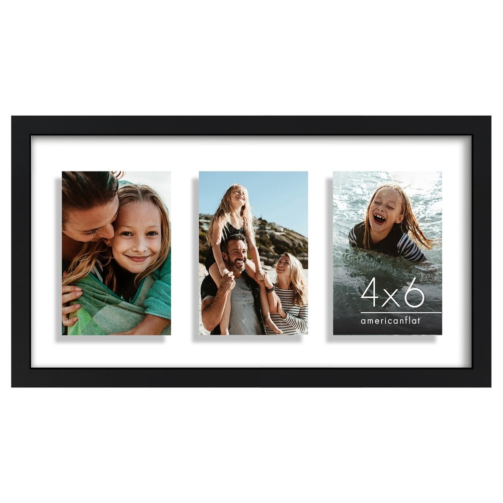 Americanflat 4×6 Collage Picture Frame with Shatter-Resistant Glass – Fits Th…
