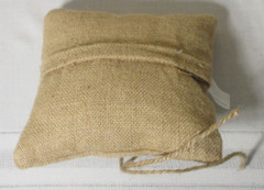 Studio His & Hers Burlap & Lace Floral Wedding Ring Pillow Jute tie