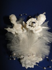 New Vintage Wilton Petite «Celestial Twins» wedding Cake Top 1001-554R