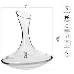 Krosno Red Wine Decanter Carafe 60.9 Oz For Home Restaurants And Kitchen Water