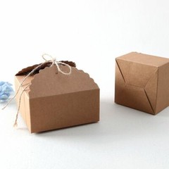 100x White Black Kraft Paper Box Cake Donut Cookie Favor Box Product Packing Box
