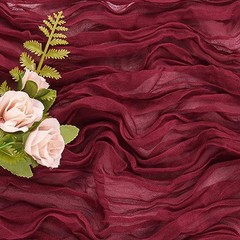 0FT Cheesecloth Table Runner Boho Gauze Fabric Table Runner Rustic 1 Burgundy