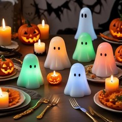Halloween Flameless Candles Color Changing with Remote Timer, Real Wax