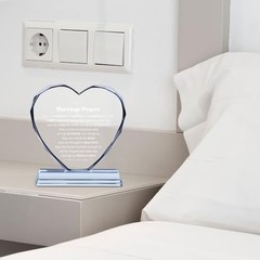 Wedding Gifts for Couples 2025, Marriage Prayer Plaque, Unique K9 Crystal with