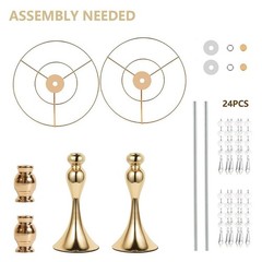 Wedding Centerpieces for Tables, 12.99in Metal Gold Vases S×2pcs,