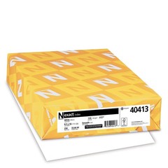 Wausau Exact Index Cardstock, 250 Sheets, White, 94 8.5 x 14 inches, White