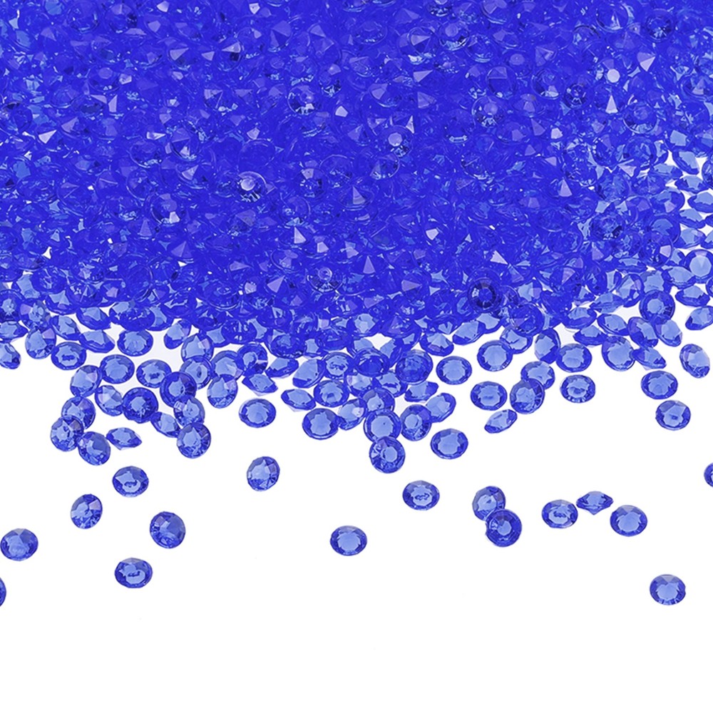4000 Pcs Acrylic Wedding Table Diamonds 6 mm Crystals Gems Sapphire Blue