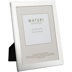 Maturi Silver Plated Photo Frame – Flat Edge Finish 4 x 6-inch (10 x 15cm)