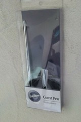 Wilton Guest Pen Silver acrylic Crystal Look Base Wedding Party New