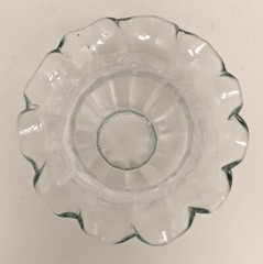 Candle Holder Brass Base Fluted Glass Hurricane Shade 4.5″Dia 8″High Set of 2