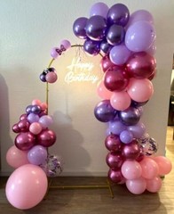 Pink and Purple Party Balloons, 50Pcs 12 Inch Purple Pink Balloons, Pink Purple