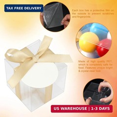 COTOPHER 60 Pcs Clear Favor Boxes, 2x2x2 Clear Gift Boxes Party Favor Boxes Mini