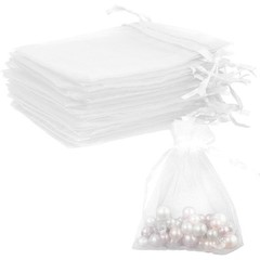 Organza Bags 50Pcs Sheer Drawstring Pouches Jewelry Gift Party Favor Bags New