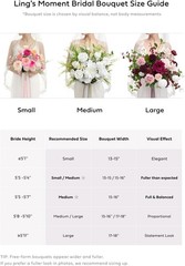 Ling’s Moment Pink Wedding Bouquets for Bride, Dusty Rose and Mauve Bridal Bo…