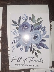 10 after wedding thank you cards with envelopes. 4×6. From The New Mr. & Mrs.