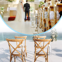 6 Pieces Reserved Signs for Wedding Chairs Acrylic Tag Hanging Reserved Signs wi