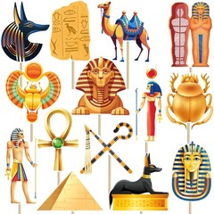 Ancient Egypt Centerpiece Sticks Egyptian Party Decorations 23PCS Multicolor