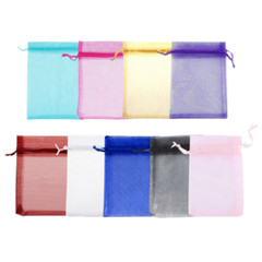 100/200PCS Organza Wedding Party Decor Gift Candy Sheer Favor Bags Pouches 4×6″